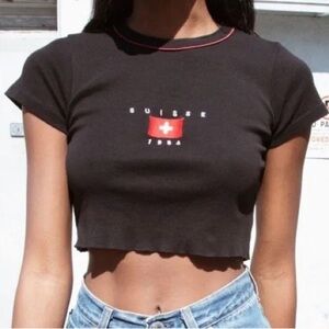 BRANDY MELVILLE Mary Suisse Crop Top